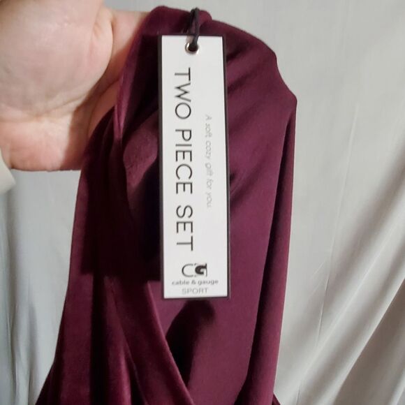 Cable & Gauge | Purple Velour Jogger Set | Size XL | NWT - Picture 2 of 11